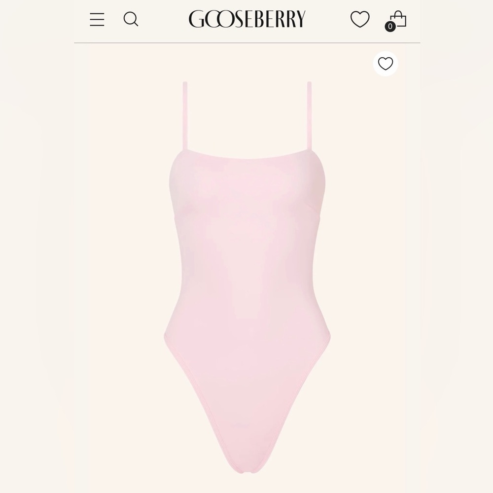 Gooseberry Intimates So Chic One Piece Tank Baby Pink Small Bodysuit